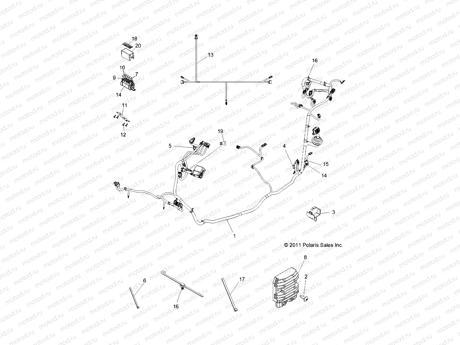 ELECTRICAL | ELECTRICAL, WIRE HARNESS - R13VH57FX (49RGRHARNESS13RZR570I)