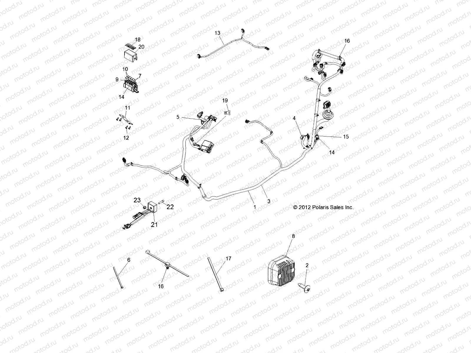 ELECTRICAL | ELECTRICAL, WIRE HARNESS - R13VH6EAK (49RGRHARNESS13RZR570EPS)