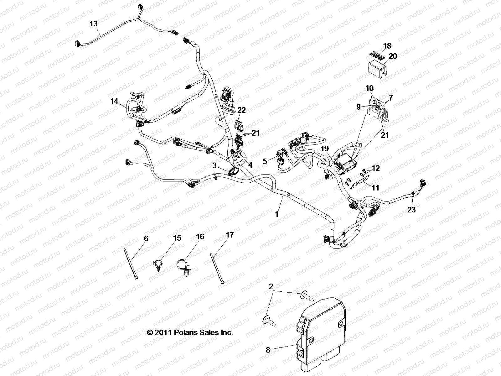 ELECTRICAL | ELECTRICAL, WIRE HARNESS - R13VH76AC/AD/AN/AS/EAI (49RGRHARNESS12RZR)