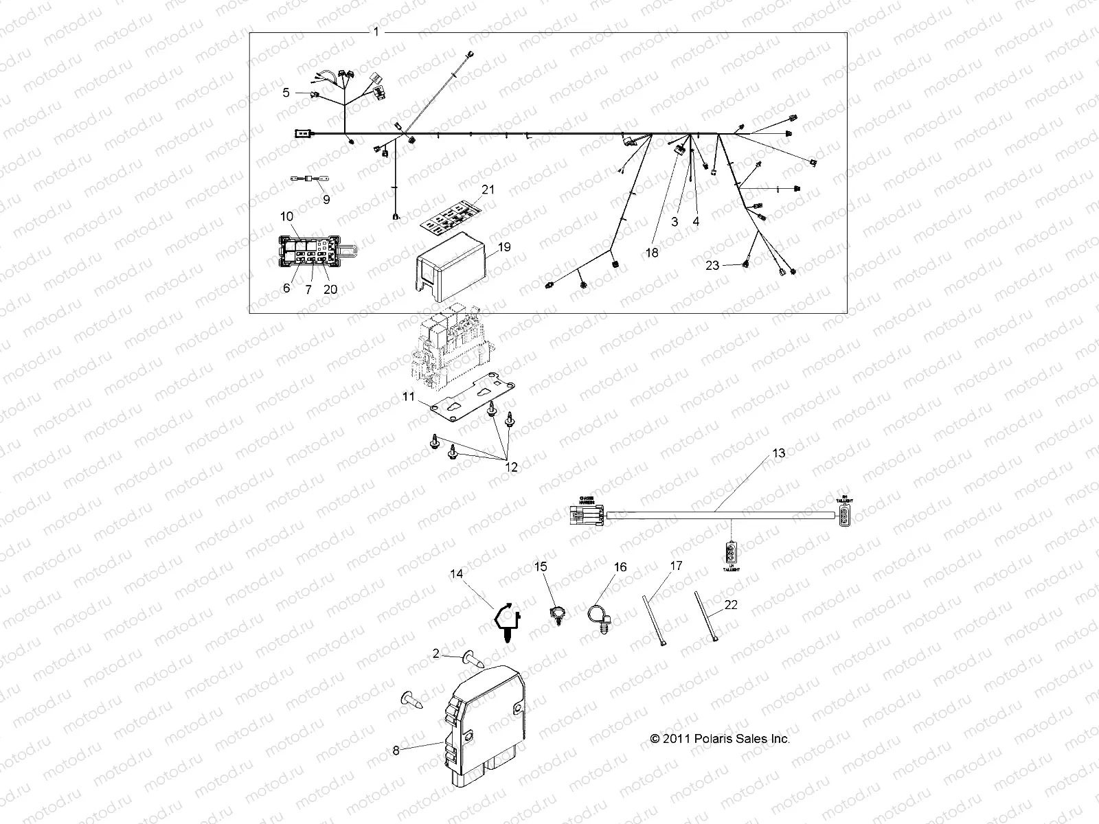 ELECTRICAL | ELECTRICAL, WIRE HARNESS - R13XE76AD (49RGRHARNESS12RZR4)