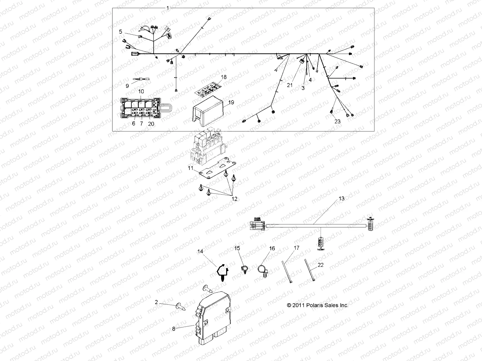 ELECTRICAL | ELECTRICAL, WIRE HARNESS - R13XE7EAI (49RGRHARNESS12RZR4EPS)