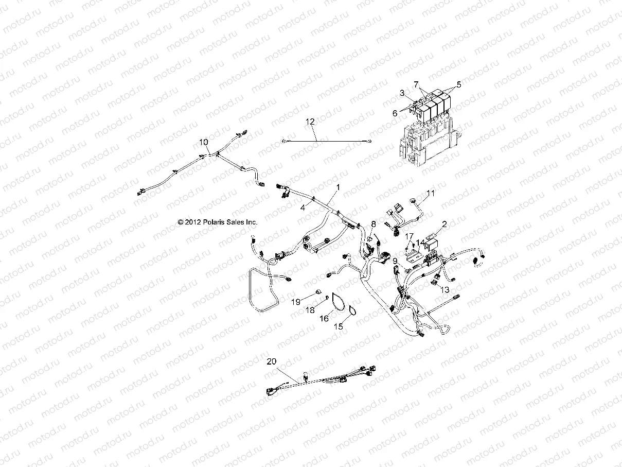 ELECTRICAL | ELECTRICAL, WIRE HARNESS - R14RH76AA/76AC/7EAZ (49RGRHARNESS14800MID)