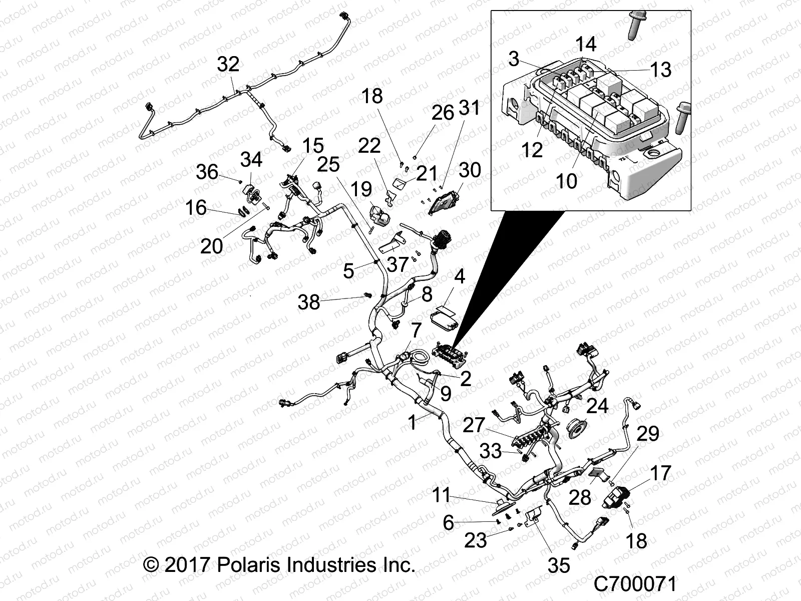 ELECTRICAL | ELECTRICAL, WIRE HARNESS - R18RRE99A9/AX/AM/AS/A1/B9/BX/BM/BS/B1 (C700071)