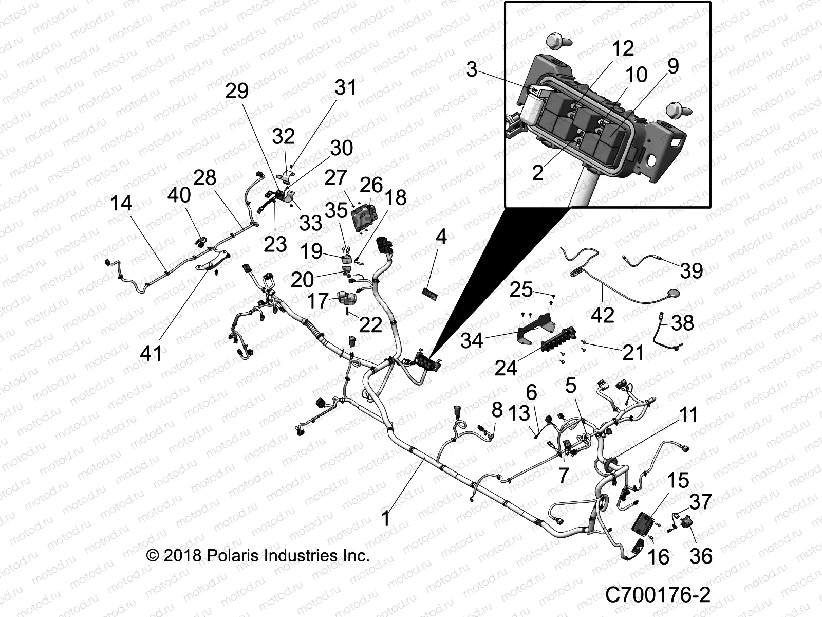 ELECTRICAL | ELECTRICAL, WIRE HARNESS - R19RHK99AK/BK (C700176-2)