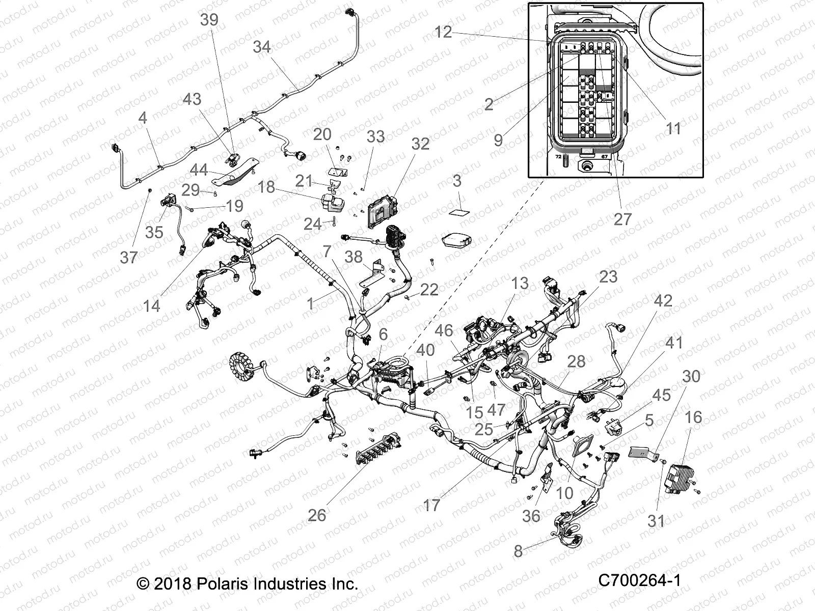 ELECTRICAL | ELECTRICAL, WIRE HARNESS - R19RRK99A9/AD/AJ/AP/B9/BD/BJ/BP (C700264-1)