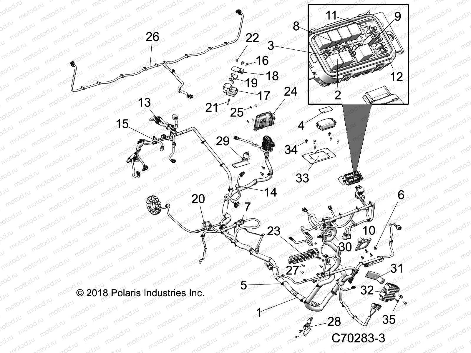 ELECTRICAL | ELECTRICAL, WIRE HARNESS - R19RRM99AL (C700283-3)
