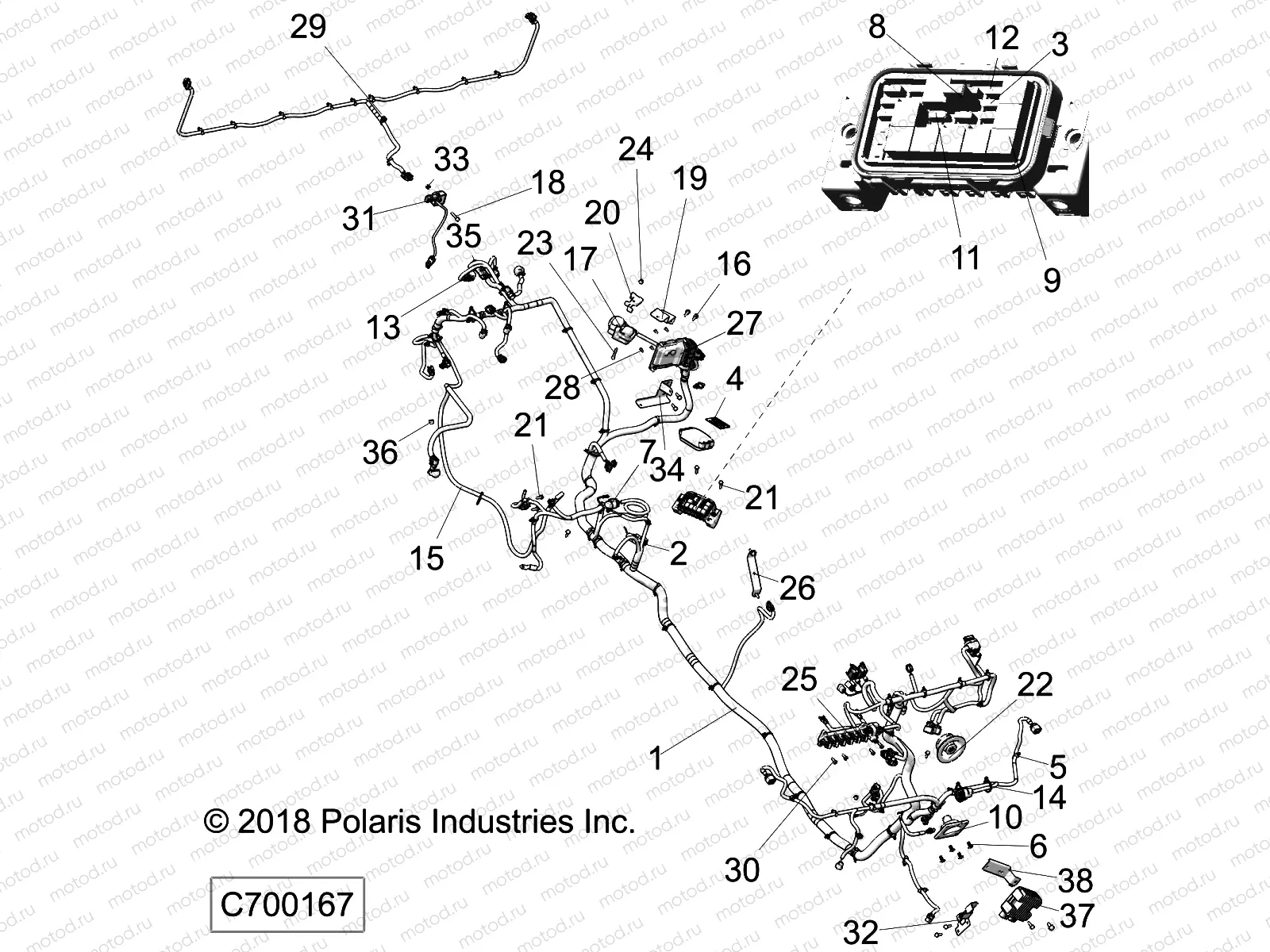 ELECTRICAL | ELECTRICAL, WIRE HARNESS - R19RSE99AS/A1/A9/AD/AV/B1/B9/BS/BD/BV (C700167)