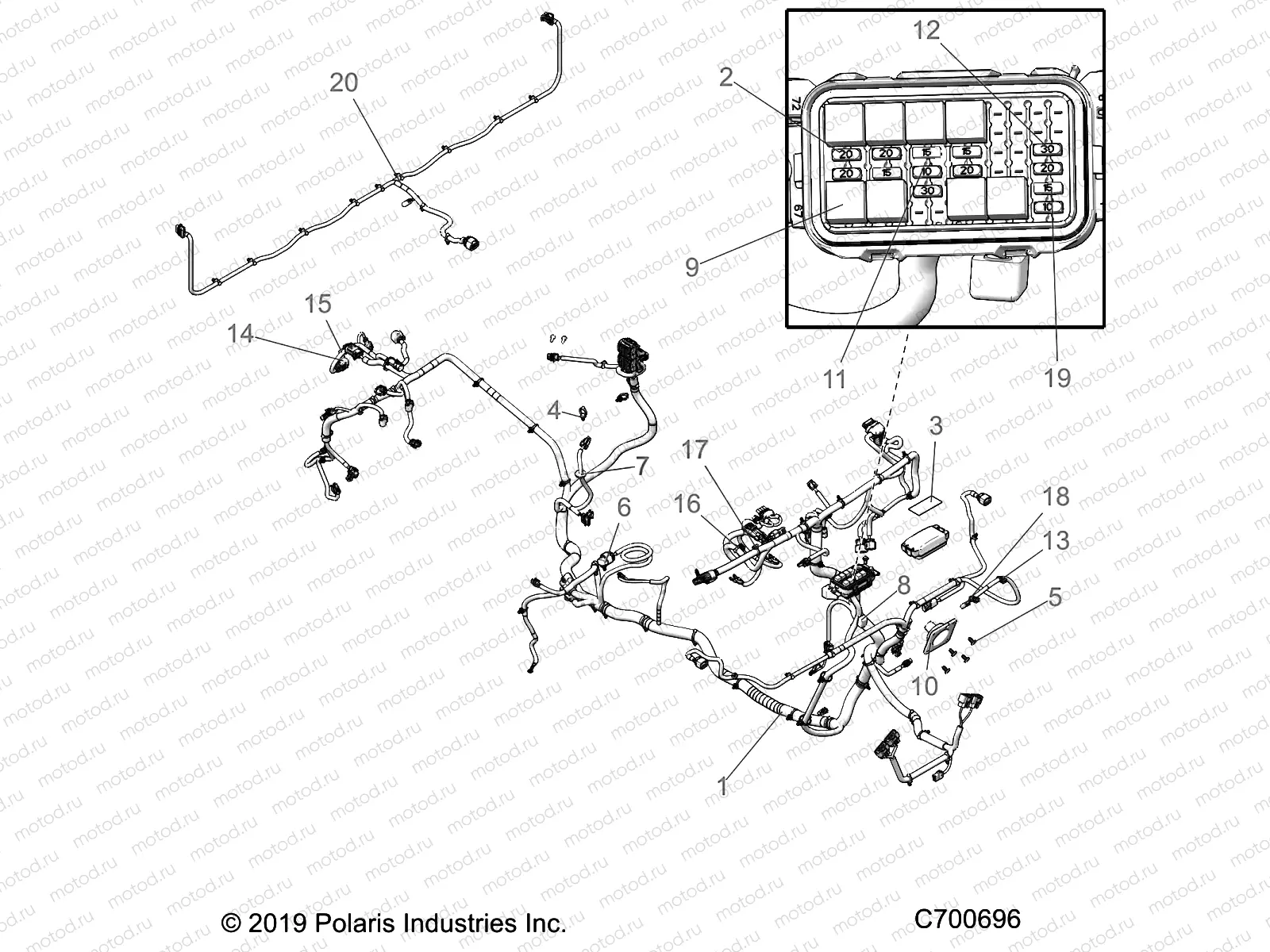 ELECTRICAL | ELECTRICAL, WIRE HARNESS - R20RRB99A/B (C700696)