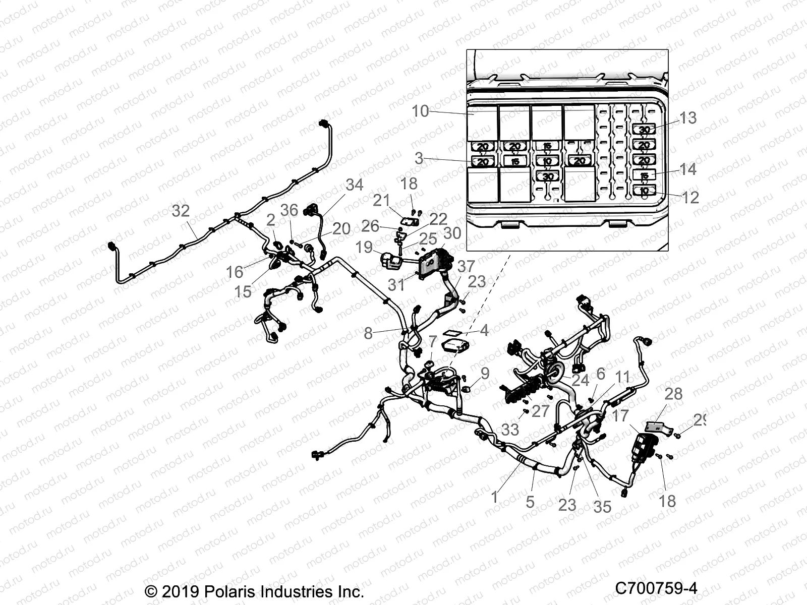 ELECTRICAL | ELECTRICAL, WIRE HARNESS - R20RRE99AA/AF/AP/AX (C700759-4)
