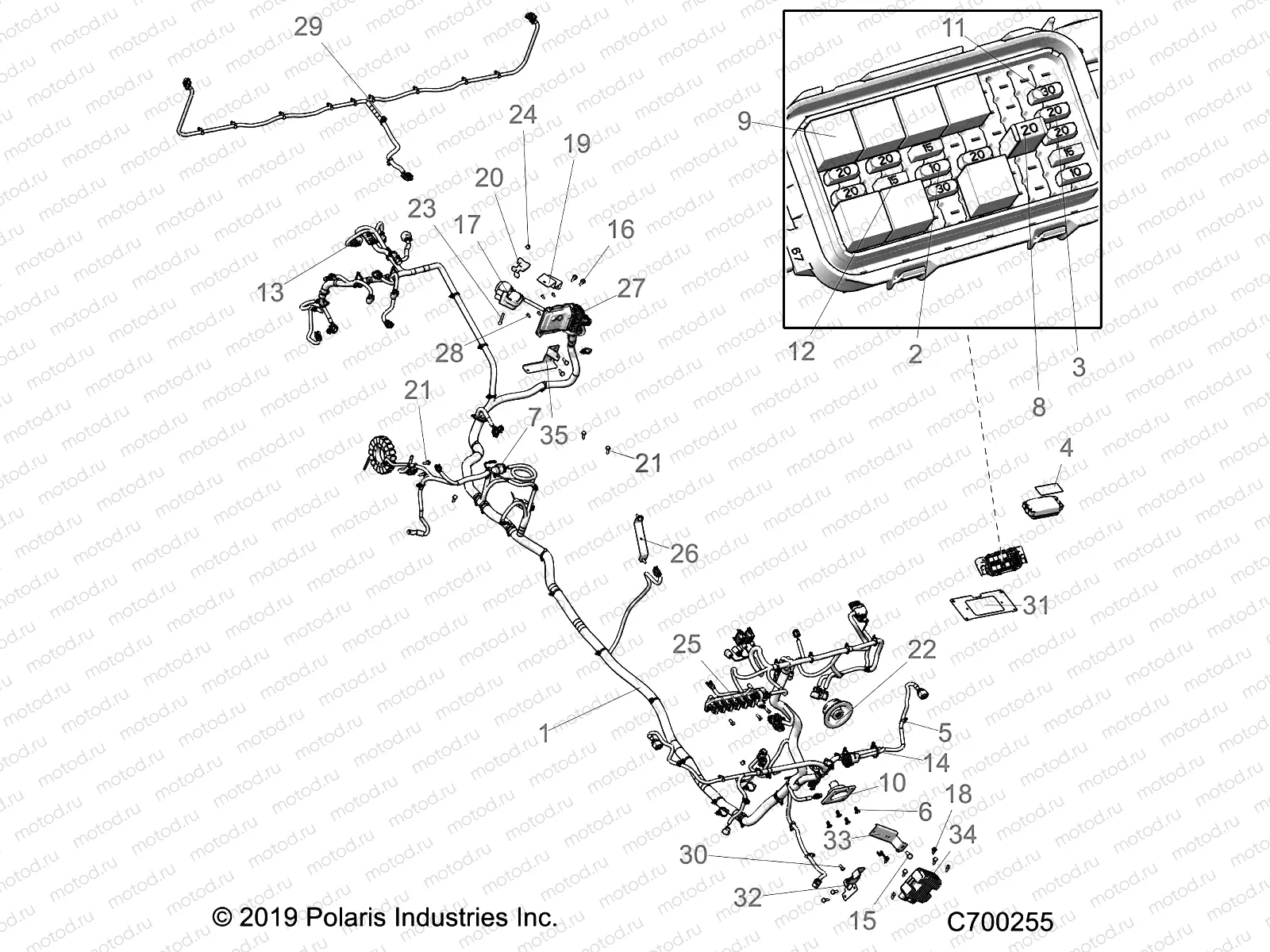 ELECTRICAL | ELECTRICAL, WIRE HARNESS - R20RSM99AL (C700255)