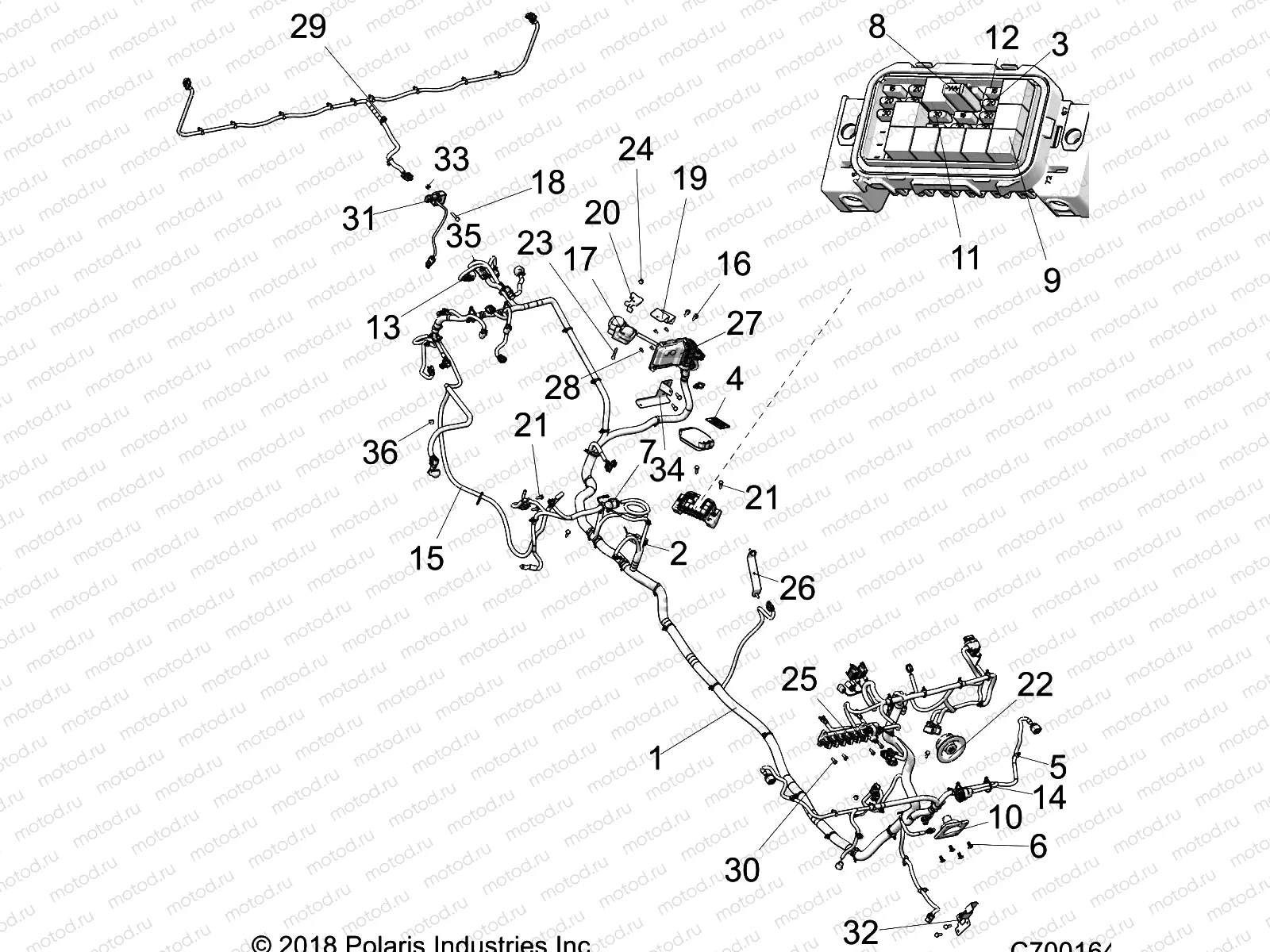 ELECTRICAL | ELECTRICAL, WIRE HARNESS - R20RSU99AA/AX/A9/AP (C700164)