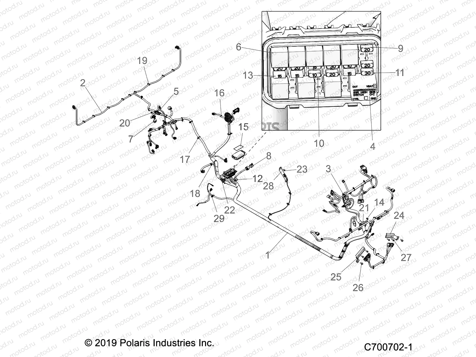 ELECTRICAL | ELECTRICAL, WIRE HARNESS - R20T6U99AM/AS/BM/BS (C700702-1)