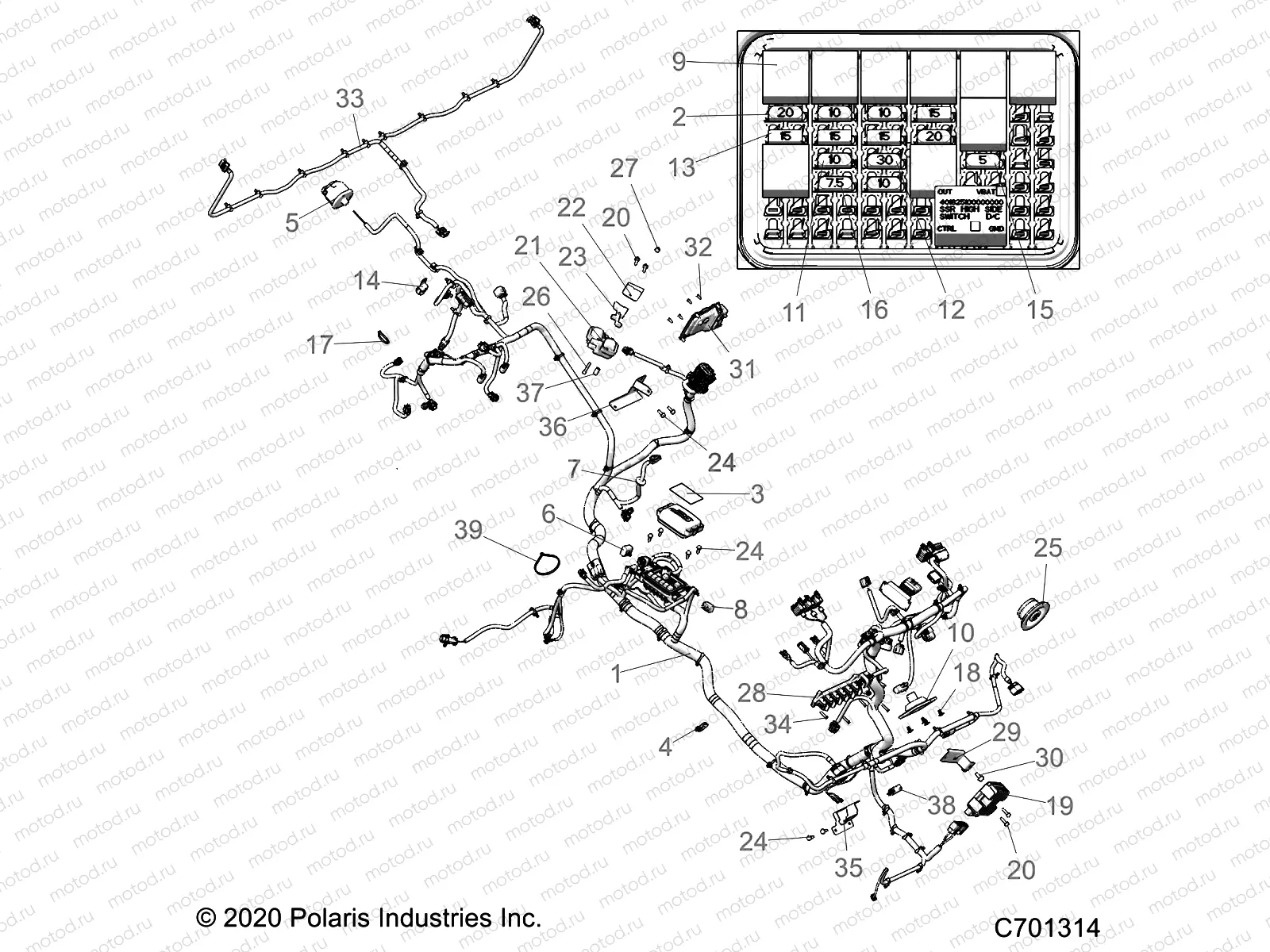 ELECTRICAL | ELECTRICAL, WIRE HARNESS - R21RRE99FP/F9 (C701314)