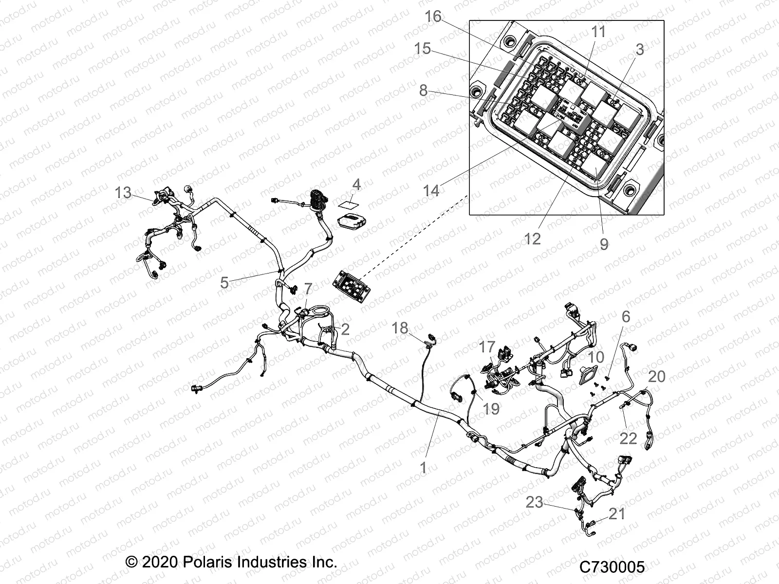 ELECTRICAL | ELECTRICAL, WIRE HARNESS - R21RSK99A9/AP/AW/B9/BP/BW (C730005)