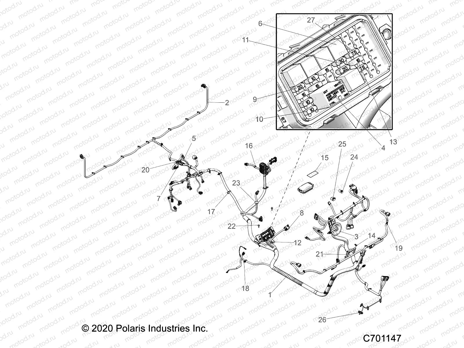 ELECTRICAL | ELECTRICAL, WIRE HARNESS - R21TAA99A1/A7/B1/B7 (C701147)