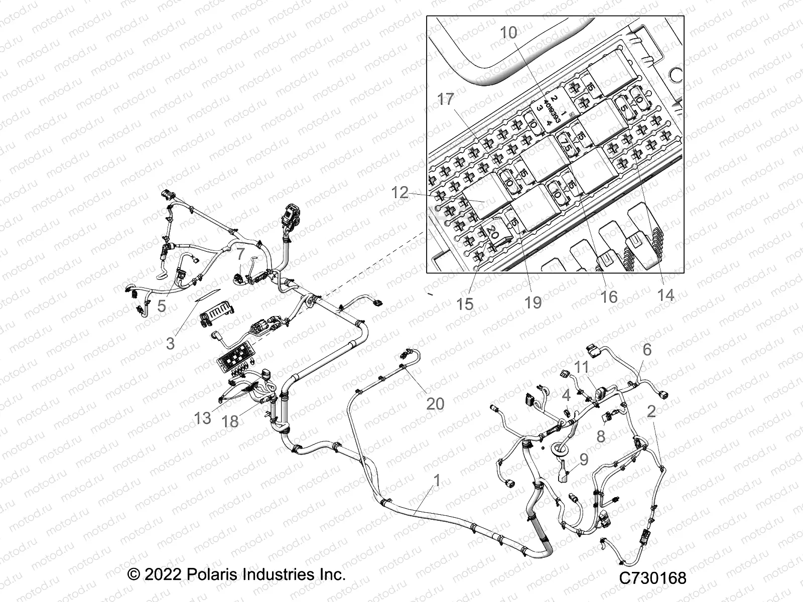 ELECTRICAL | ELECTRICAL, WIRE HARNESS - R22M4A57B1 (C730168)