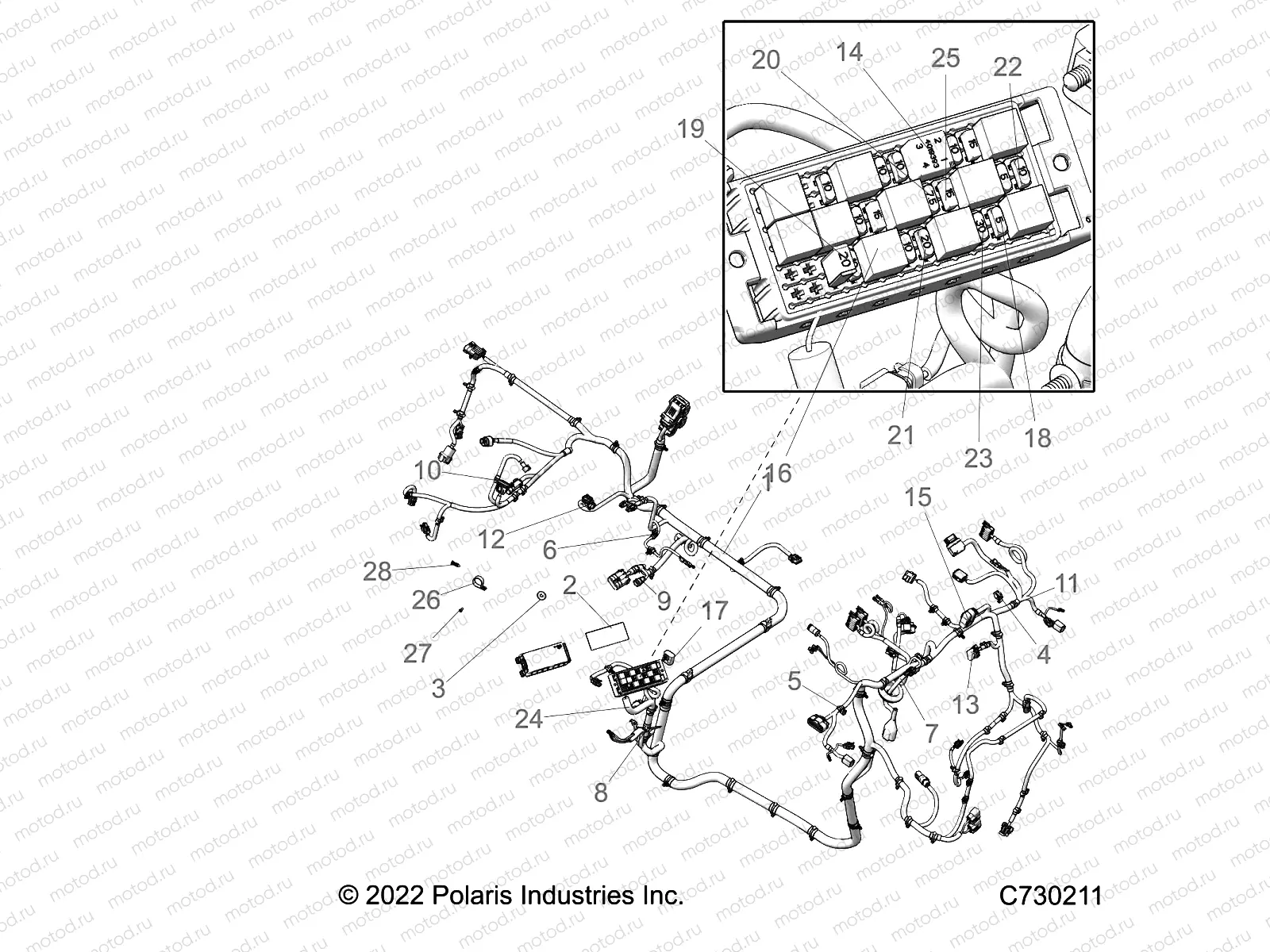 ELECTRICAL | ELECTRICAL, WIRE HARNESS - R22MAA57F1/SF1/F9/C1/C9/CK (C730211)