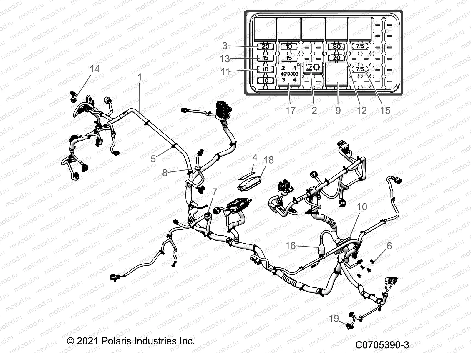 ELECTRICAL | ELECTRICAL, WIRE HARNESS - R22RRE99AC/AM/AS/A9/B9/BS/BM (C0705390-3)