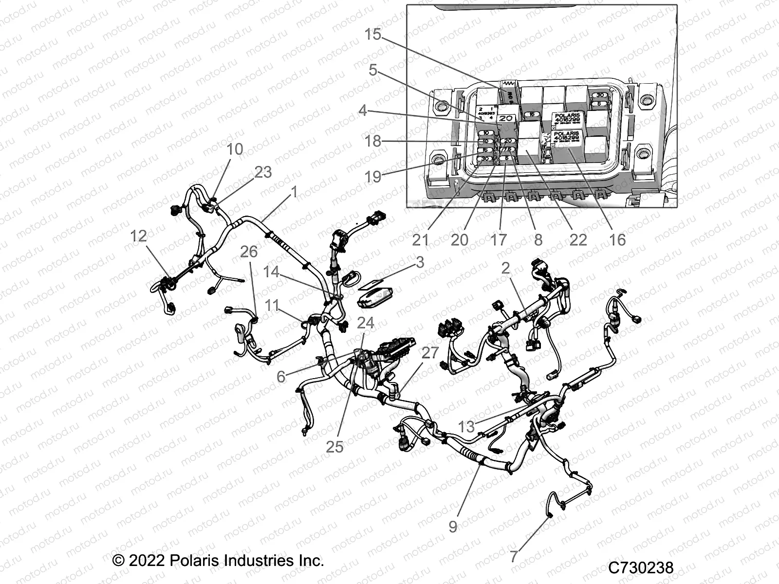 ELECTRICAL | ELECTRICAL, WIRE HARNESS - R22RRED4JA (C730238)