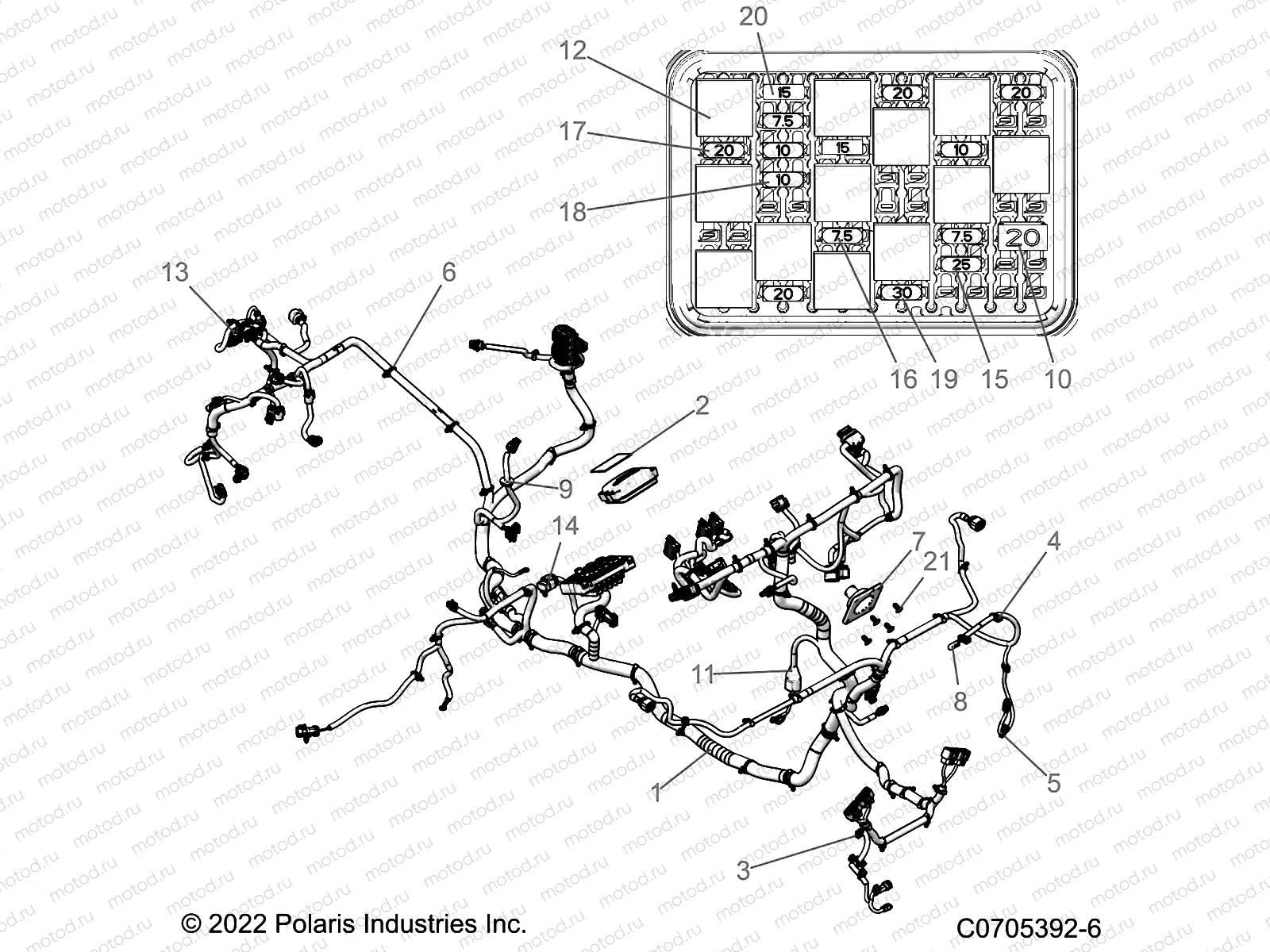 ELECTRICAL | ELECTRICAL, WIRE HARNESS - R22RRH99AG/BG (C0705392-6)