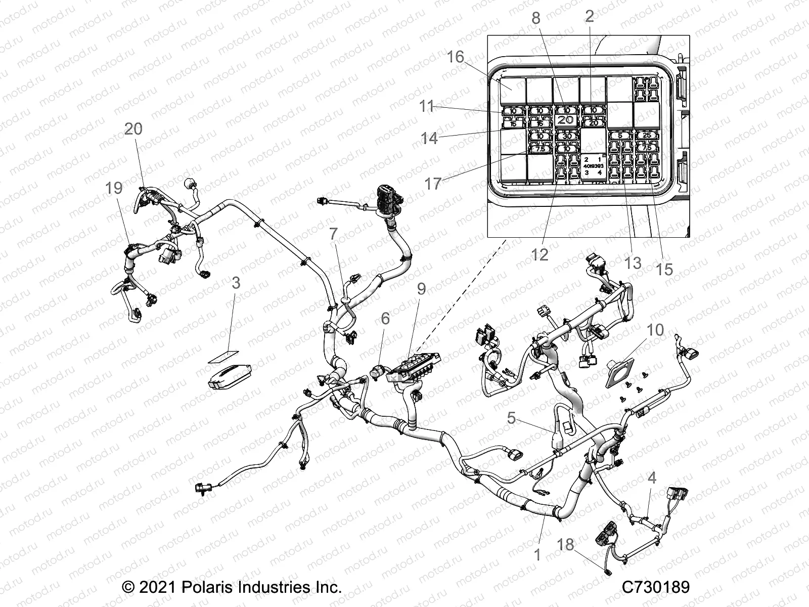 ELECTRICAL | ELECTRICAL, WIRE HARNESS - R22RRS99CM/FM/C9/F9/EF9/EFM (C730190)