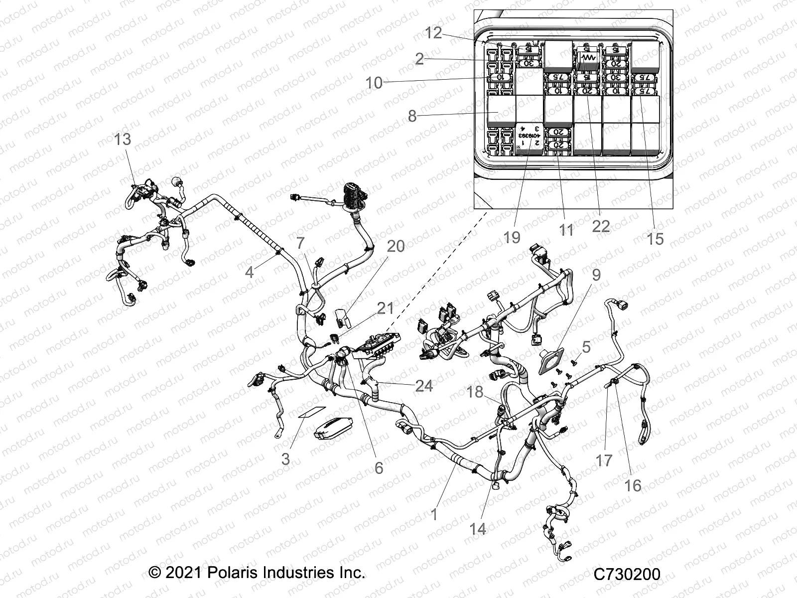ELECTRICAL | ELECTRICAL, WIRE HARNESS - R22RRY99A9/AC/AM/AS/B9/BC/BM/BS/1A9/AC/AM/AS/B9/BC/BM/BS (C30200)