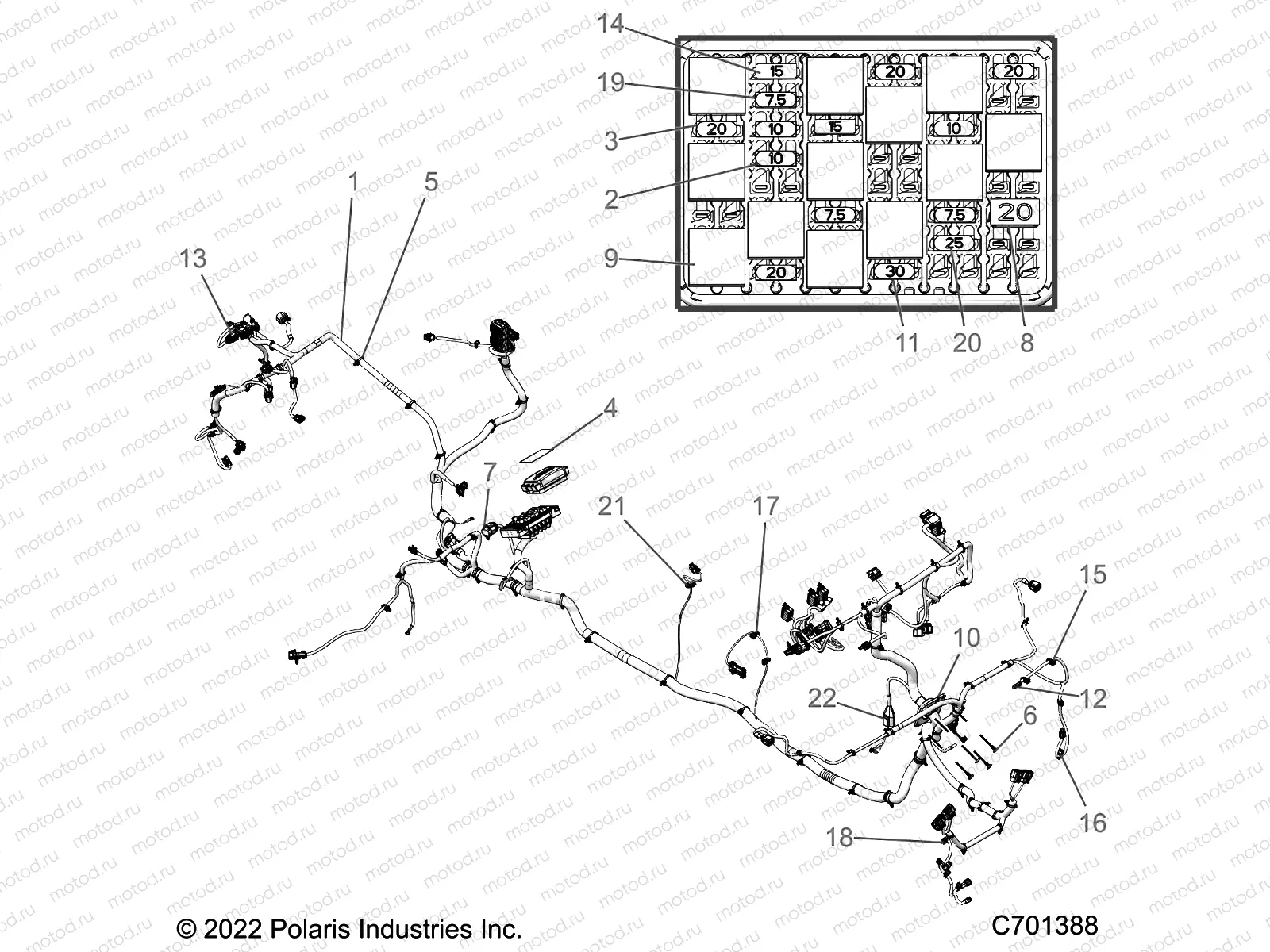 ELECTRICAL | ELECTRICAL, WIRE HARNESS - R22RSJ99A9/B9 (C730130)