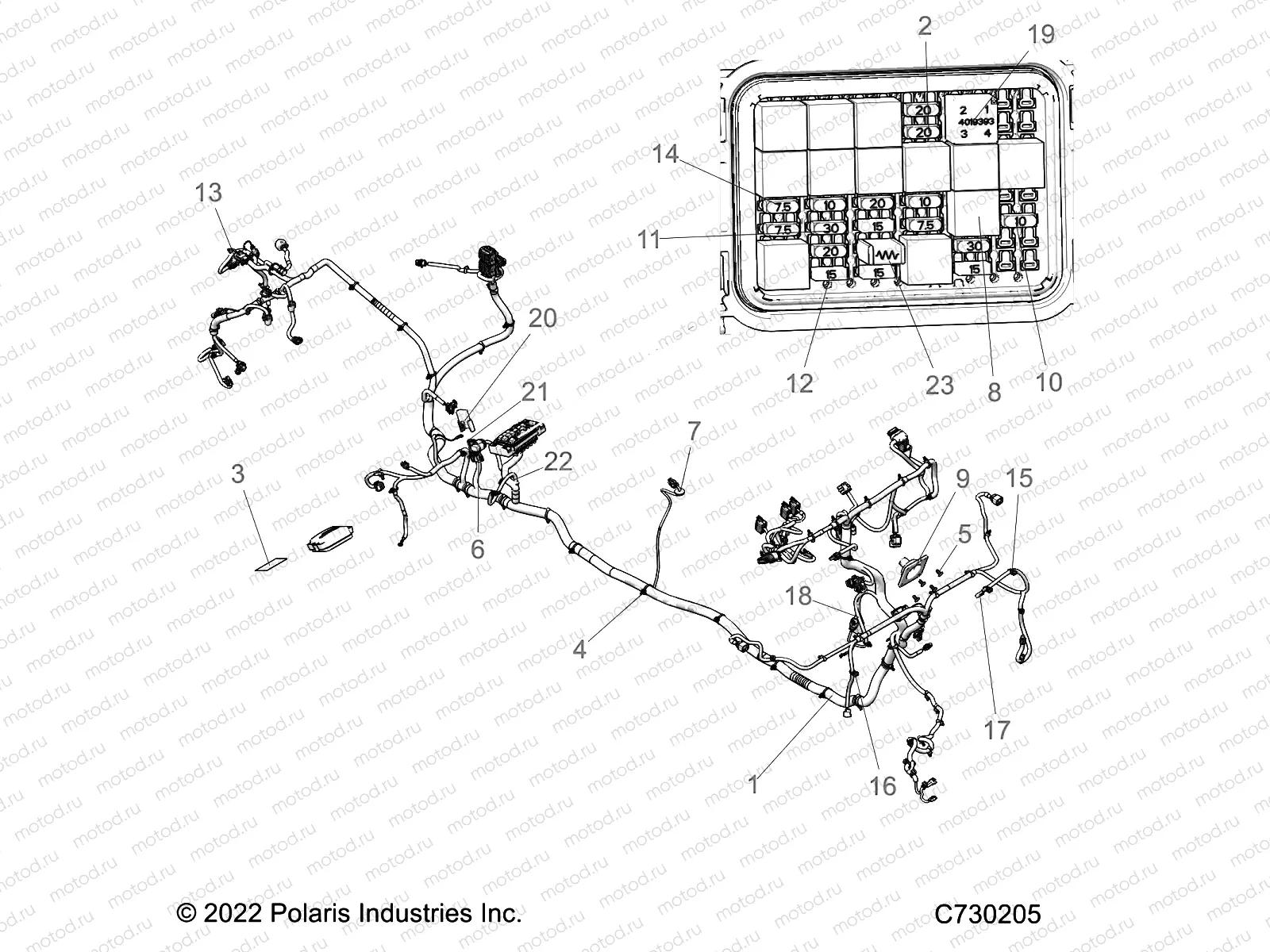 ELECTRICAL | ELECTRICAL, WIRE HARNESS - R22RSU99A9/AC/AM/AS/B9/BC/BM/BS (C730205)