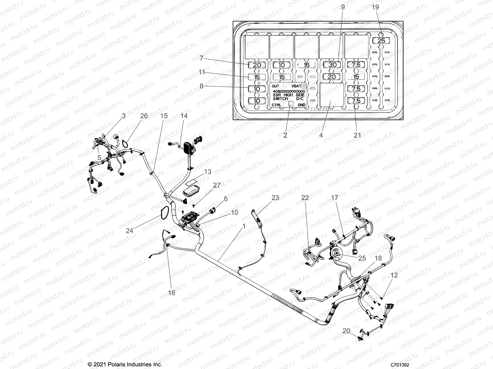 ELECTRICAL | ELECTRICAL, WIRE HARNESS - R22T6E99A9/AG/AN/B9/BG/BN (C0701392)