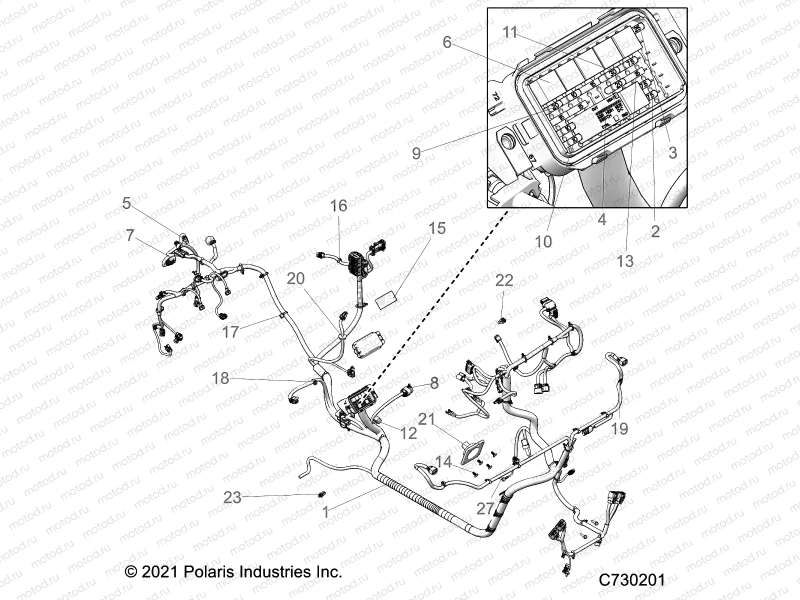 ELECTRICAL | ELECTRICAL, WIRE HARNESS - R22TAU99A9/AN/B9 (C730201)