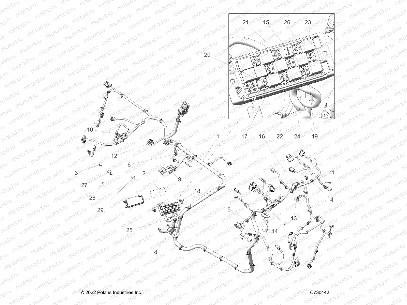 ELECTRICAL | ELECTRICAL, WIRE HARNESS - R23MAA57F1/SC9/CK/F1/F9 (C730442)