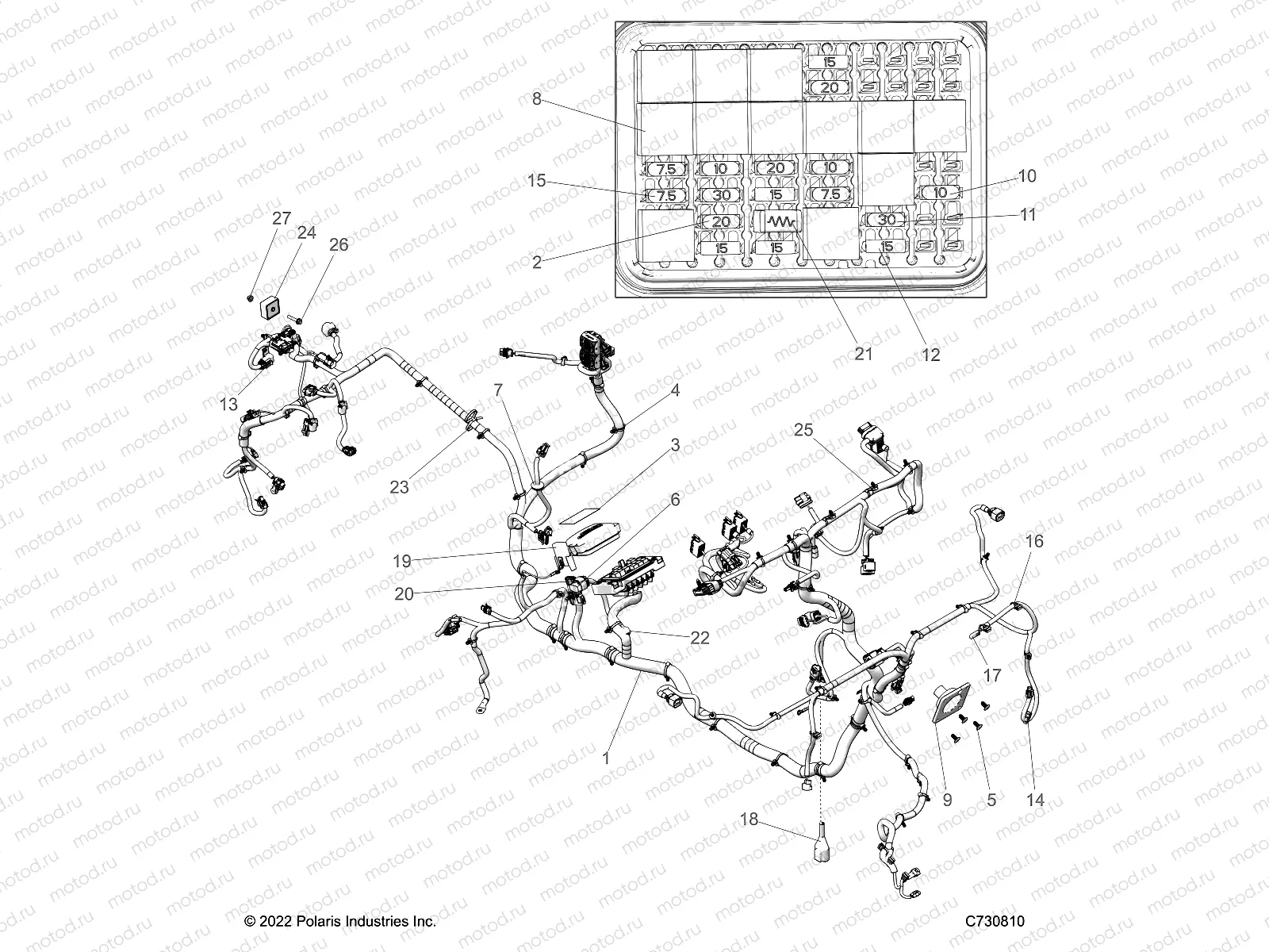 ELECTRICAL | ELECTRICAL, WIRE HARNESS - R23RRY99A9/AJ/AK/AX/B9/BJ/BK/BX (C730810)