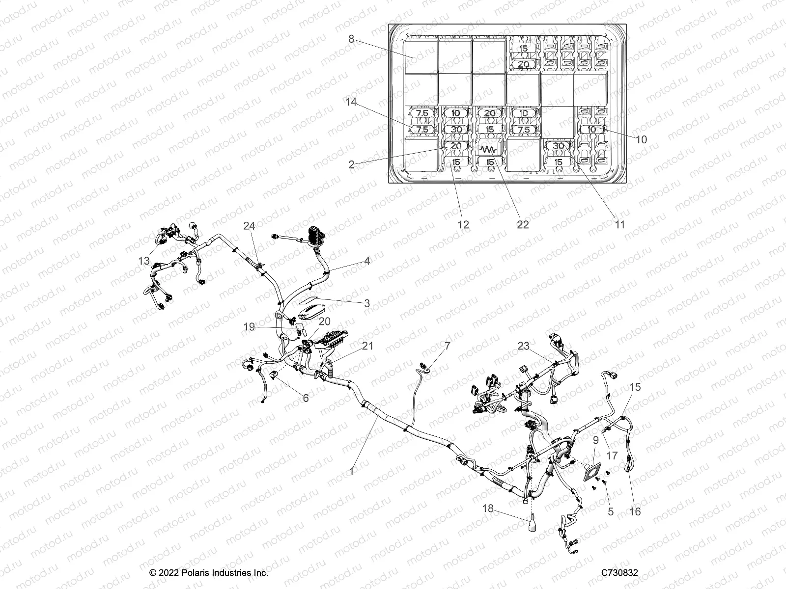 ELECTRICAL | ELECTRICAL, WIRE HARNESS - R23RSU99A9/AJ/AK/AX/B9/BJ/BK/BX (C730832)