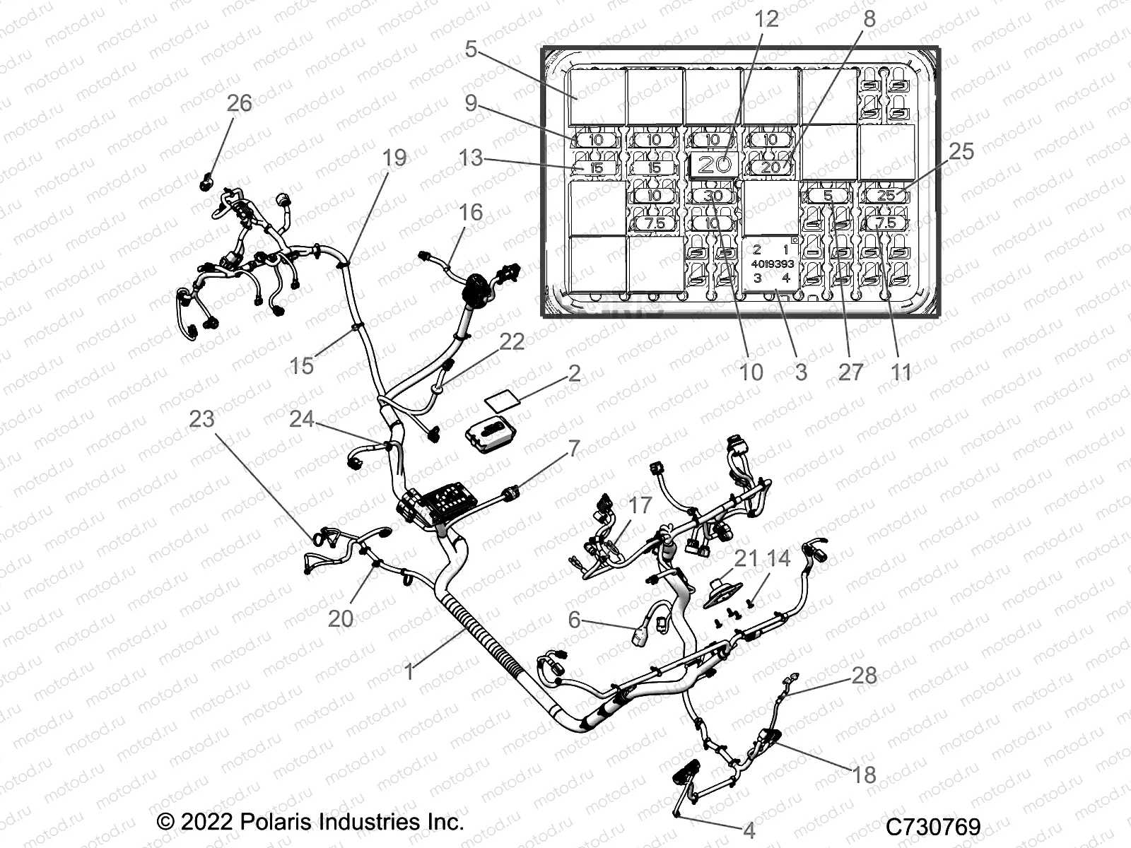 ELECTRICAL | ELECTRICAL, WIRE HARNESS - R23TAS99CK (C730769)