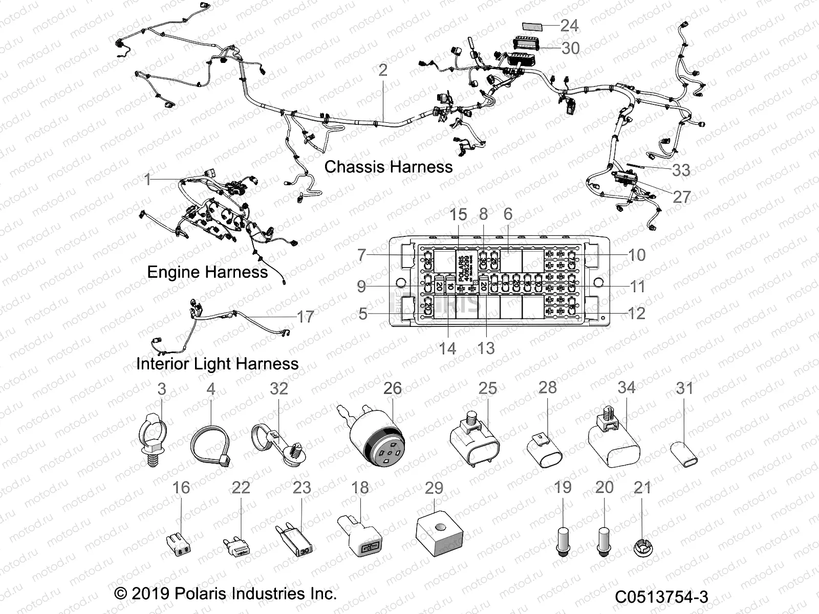 ELECTRICAL | ELECTRICAL, WIRE HARNESS - T20AARGB ALL OPTIONS (C0513754-3)