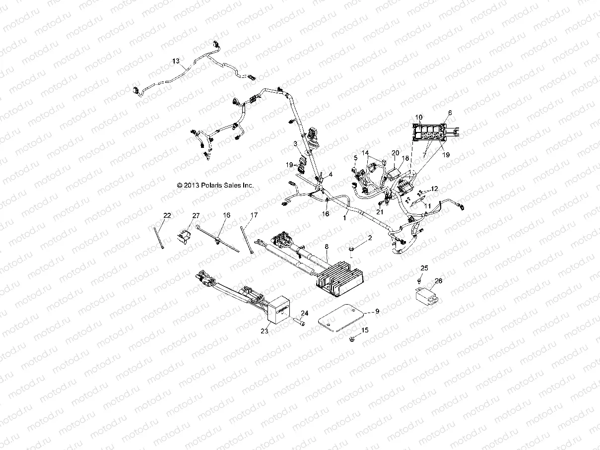 ELECTRICAL | ELECTRICAL, WIRE HARNESS - Z14JT9EFX (49RGRHARNESS14RZR900I)