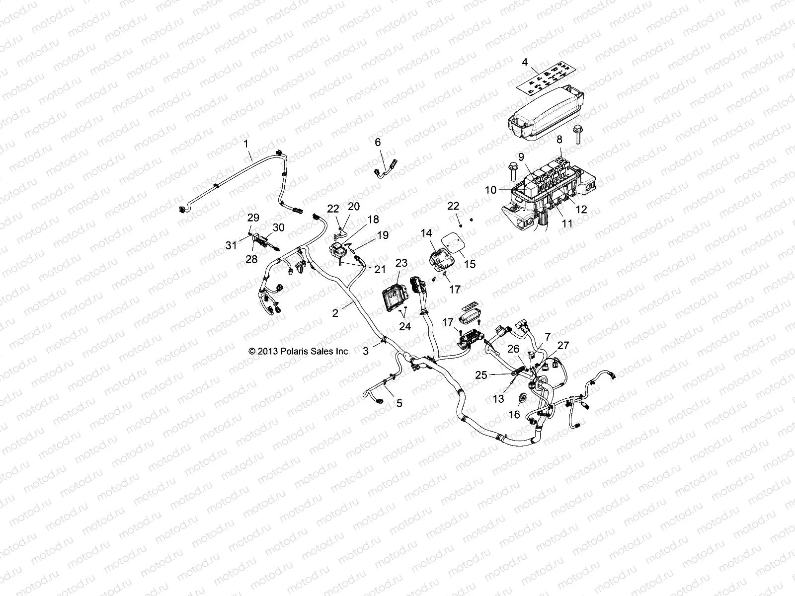 ELECTRICAL | ELECTRICAL, WIRE HARNESS - Z14ST1EFX (49RGRHARNESS14RZR1KI)