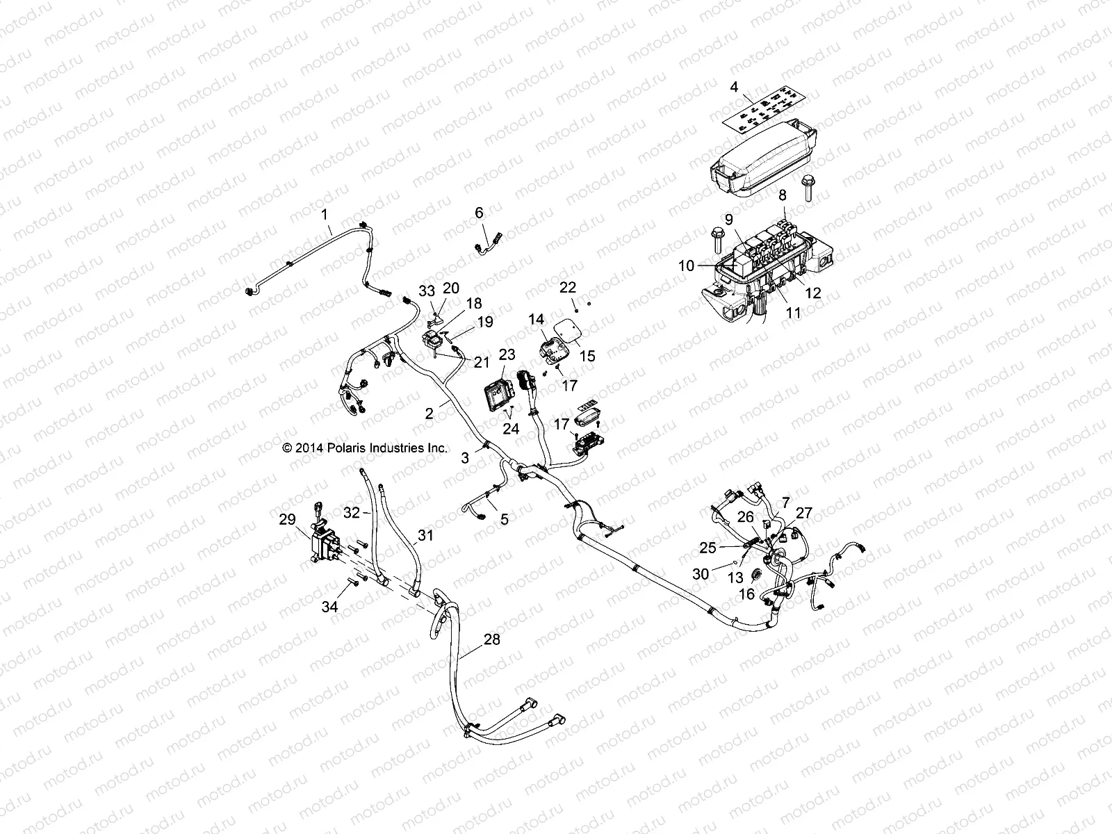 ELECTRICAL | ELECTRICAL, WIRE HARNESS - Z15VDE99AT/AL/AV/AW/LP/AO/AP/AZ/NV/NW (49RGRHARNESS151000)