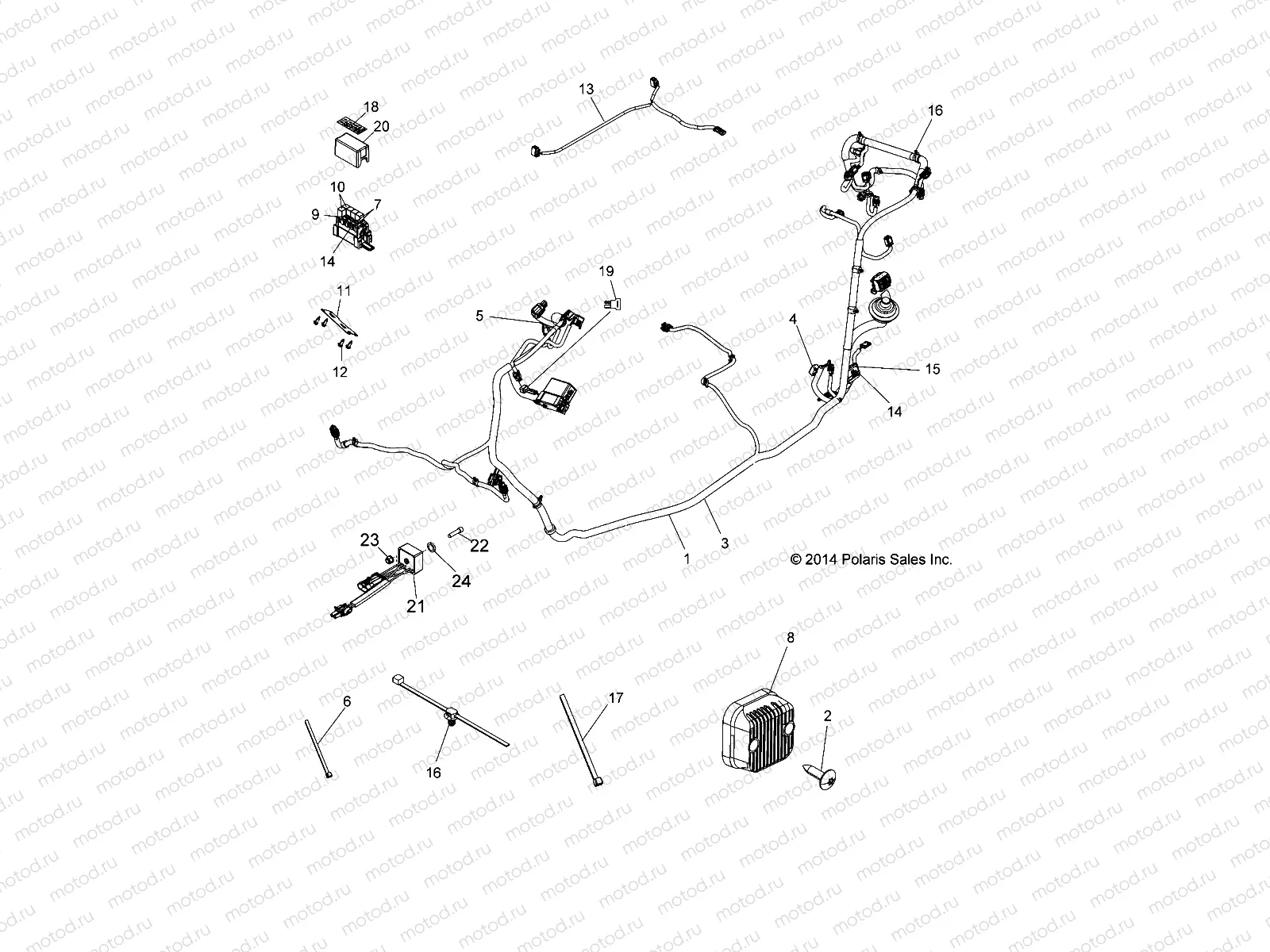 ELECTRICAL | ELECTRICAL, WIRE HARNESS - Z15VHE57AS/AK (49RGRHARNESS14RZREPS)