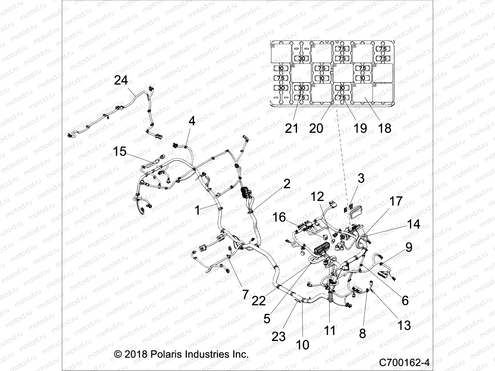 ELECTRICAL | ELECTRICAL, WIRE HARNESS - Z18VEL92BK/BR/LK (C700162-4)