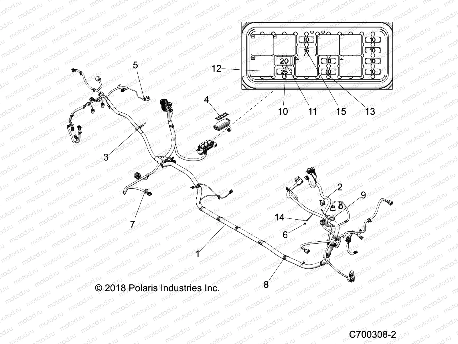 ELECTRICAL | ELECTRICAL, WIRE HARNESS - Z20A4E99AH/LH (C700308-2)