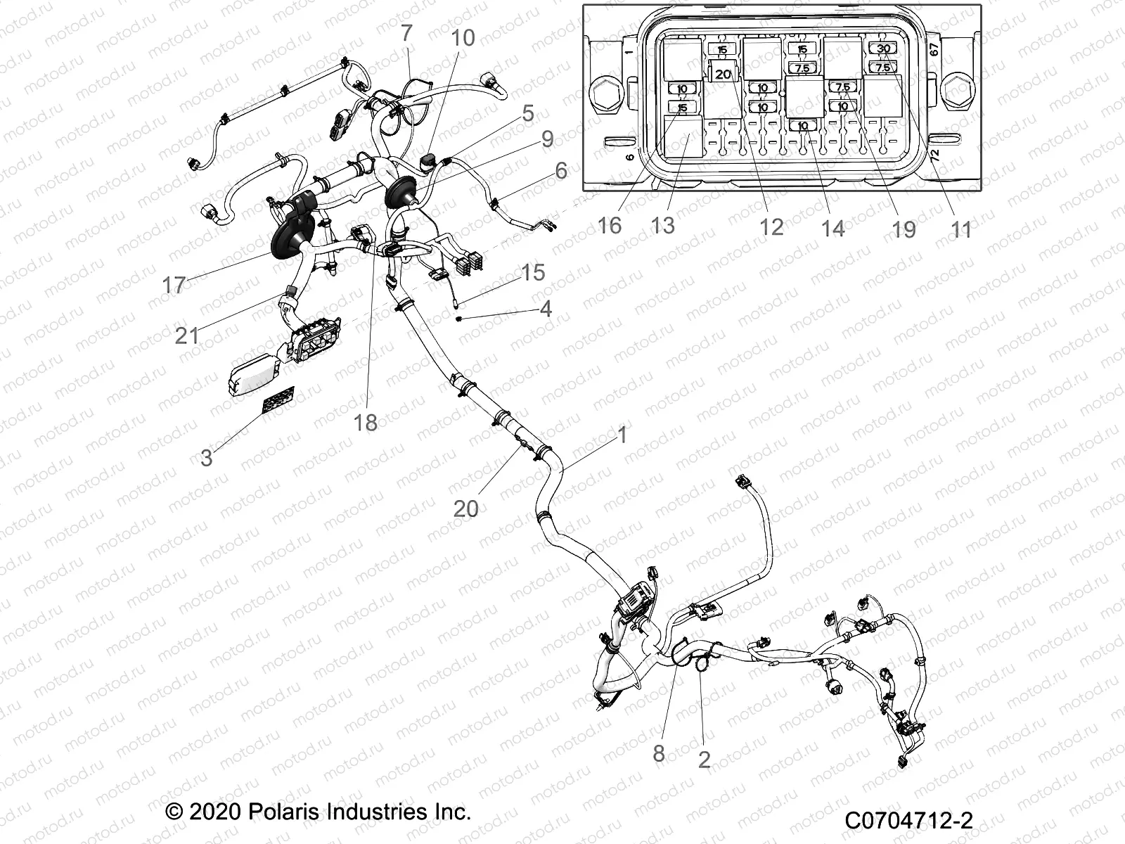 ELECTRICAL | ELECTRICAL, WIRE HARNESS - Z21A5A87B2/SA87B2 (C0704712-2)