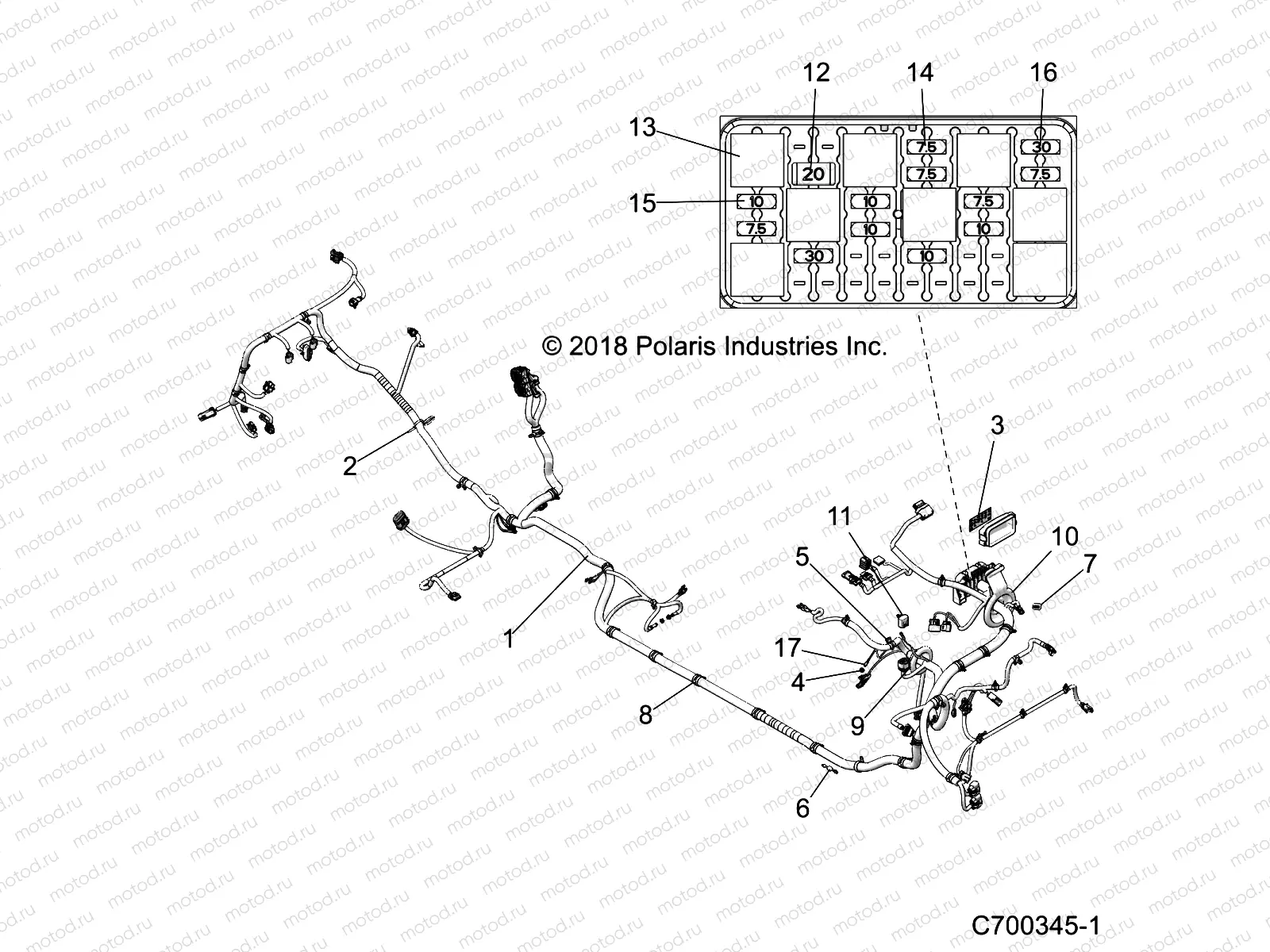 ELECTRICAL | ELECTRICAL, WIRE HARNESS - Z23N4E99A/99B (C700345-1)