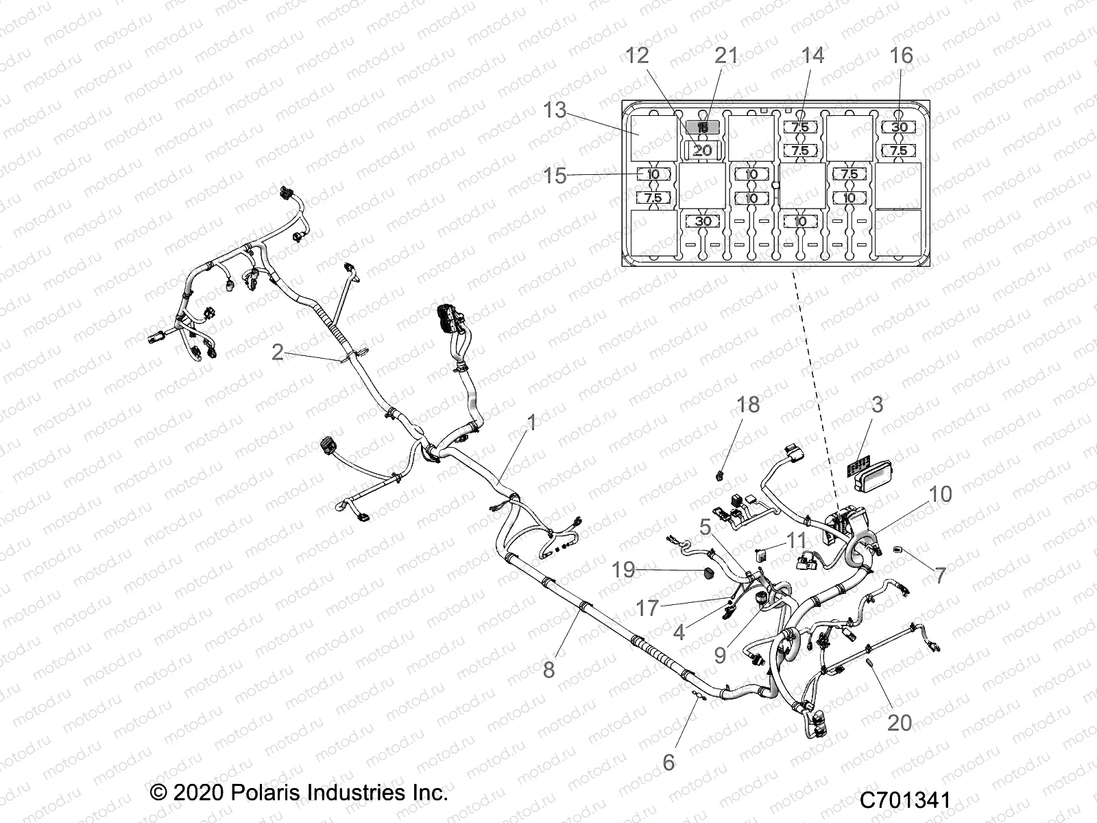 ELECTRICAL | ELECTRICAL, WIRE HARNESS - Z23N4V99AL/BL/AR/BR (C701341)