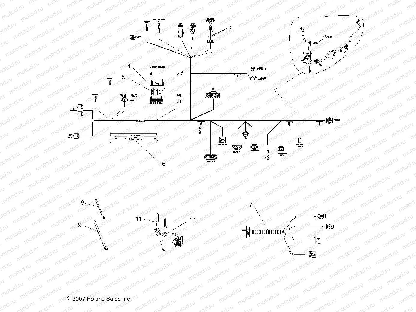 ELECTRICAL | ELECTRICAL, WIRE HARNESSES - A08GP52AA (49ATVHARNESS08OUT525)