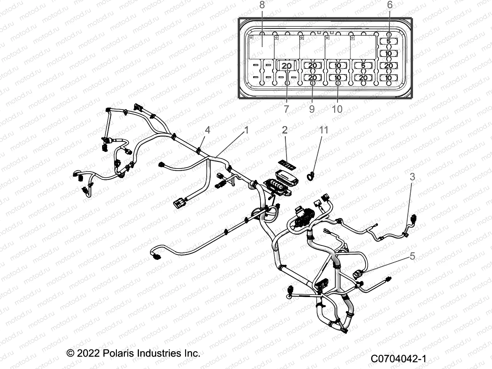 ELECTRICAL | ELECTRICAL, WIRE HARNESSES, CHASSIS - R22CCA57A1/A7 (C0704042-1)
