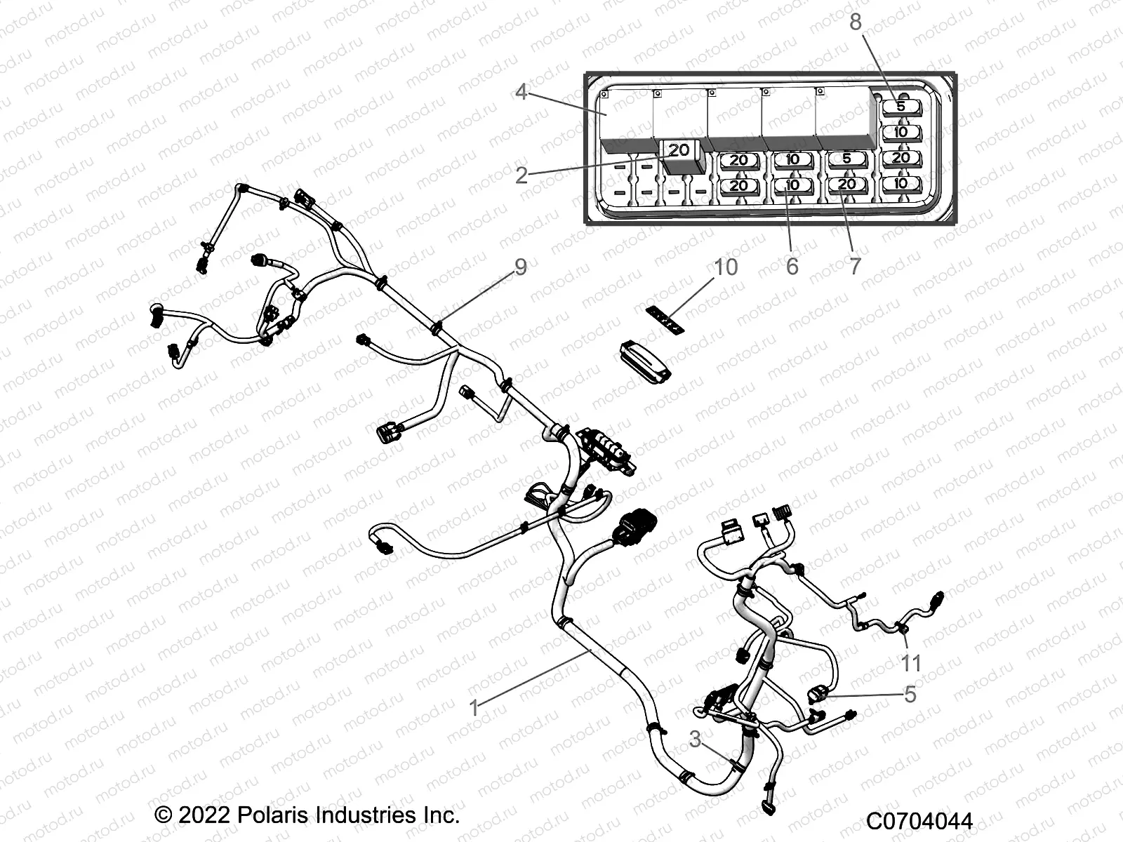 ELECTRICAL | ELECTRICAL, WIRE HARNESSES, CHASSIS - R22CDA57A1 (C0704044)