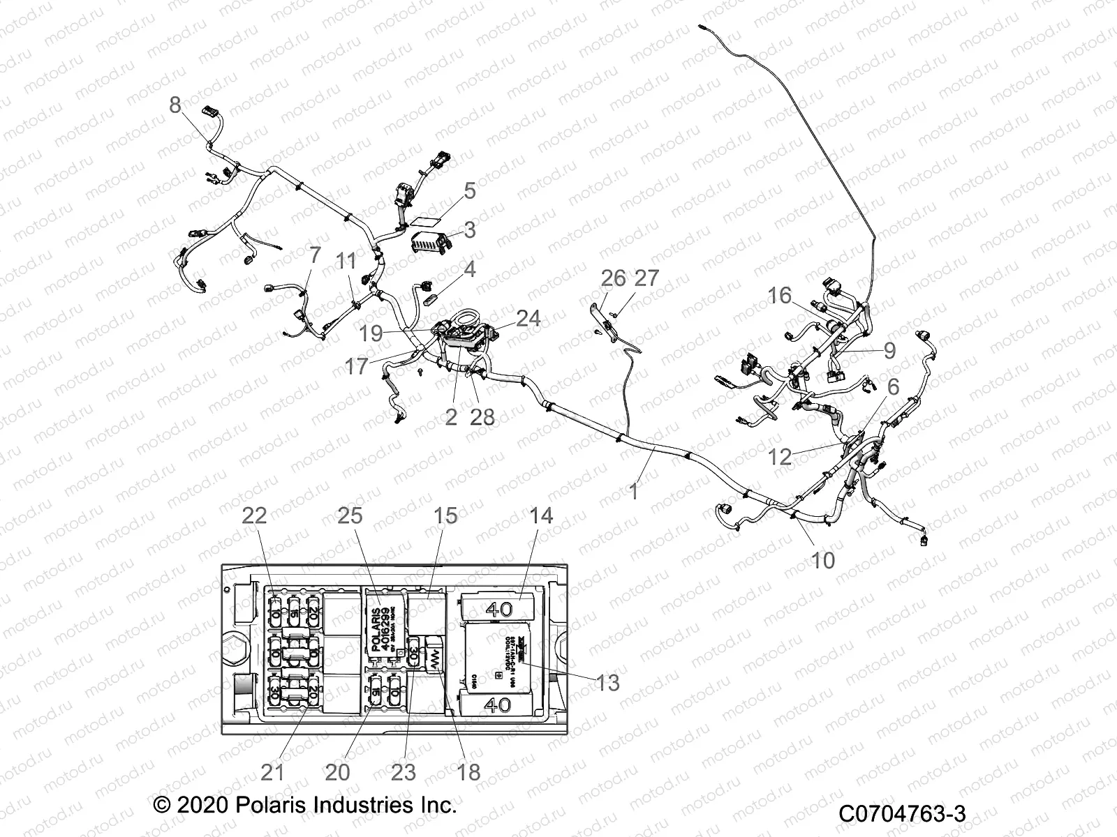 ELECTRICAL | ELECTRICAL, WIRE HARNESSES - D21BEPD4B4 (C0704763-3)