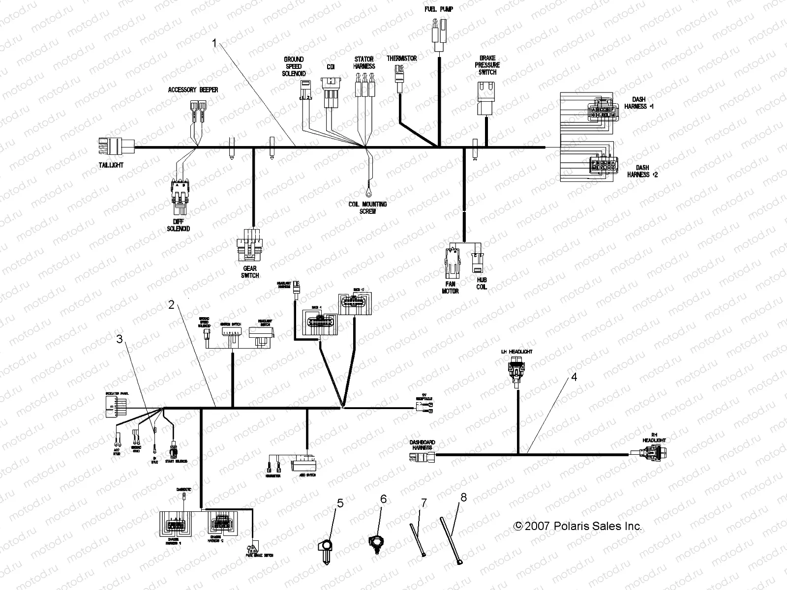 ELECTRICAL | ELECTRICAL, WIRE HARNESSES - R08RB50AA (49RGRHARNESS082X4)