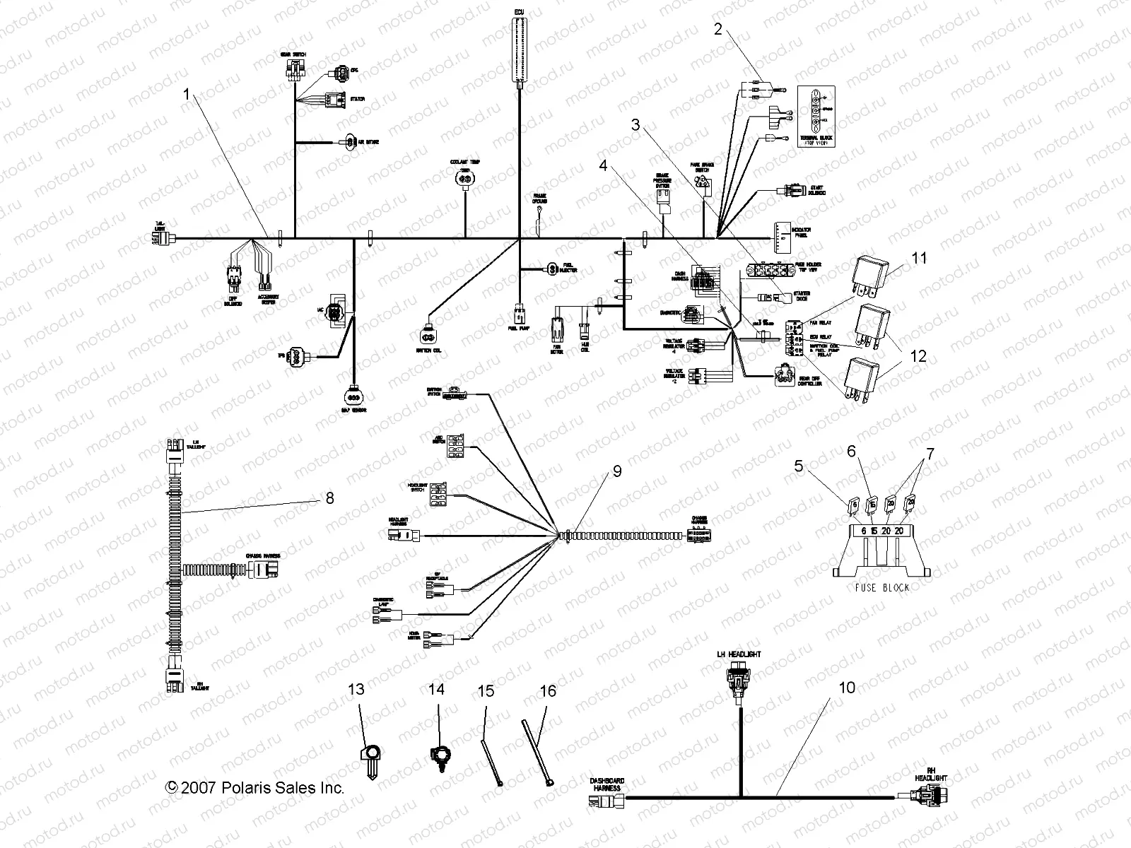 ELECTRICAL | ELECTRICAL, WIRE HARNESSES - R08RH50AF/AR/AT (49RGRHARNESS08500EFI)